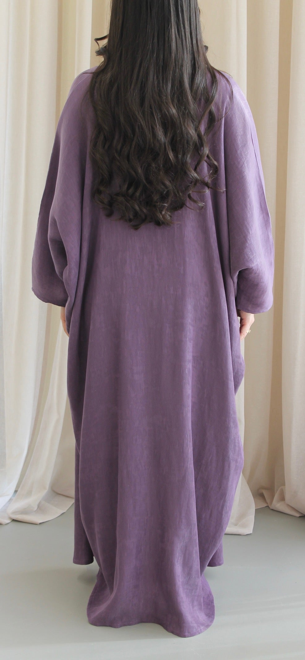 THE  PURPLE TEXTURED ABAYA + SCARF